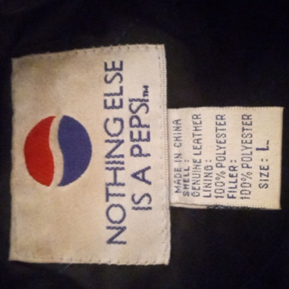 Black leather Pepsi jacket